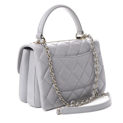 chanel mini flap bag gray